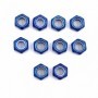Pack de 10 Ecrou Nylstop en Aluminium 7075 M10 x (1.25mm) Anodisé Bleu