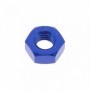 Ecrou Hexagonal en Aluminium 7075 M6 x (1.00mm) PAS √† Gauche Anodisé Bleu