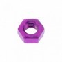 Ecrou Hexagonal en Aluminium 7075 M6 x (1.00mm) PAS √† GaucheAnodisé Violet