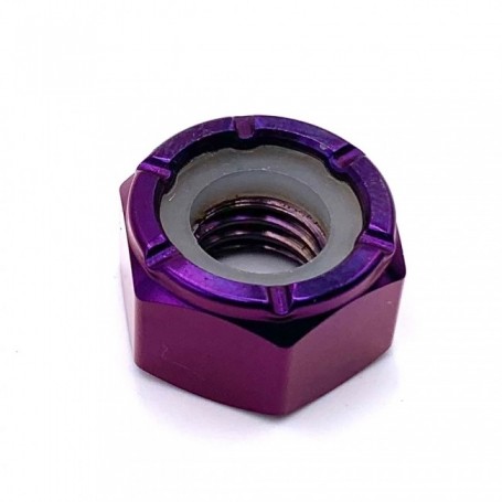 Ecrou Hexagonal Nylstop en Titane M12 x (1.75mm) - DIN 985 Violet